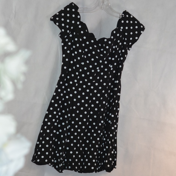 Joseph Ribkoff Polka Dot Dress SZ 5/6 - Picture 1 of 8